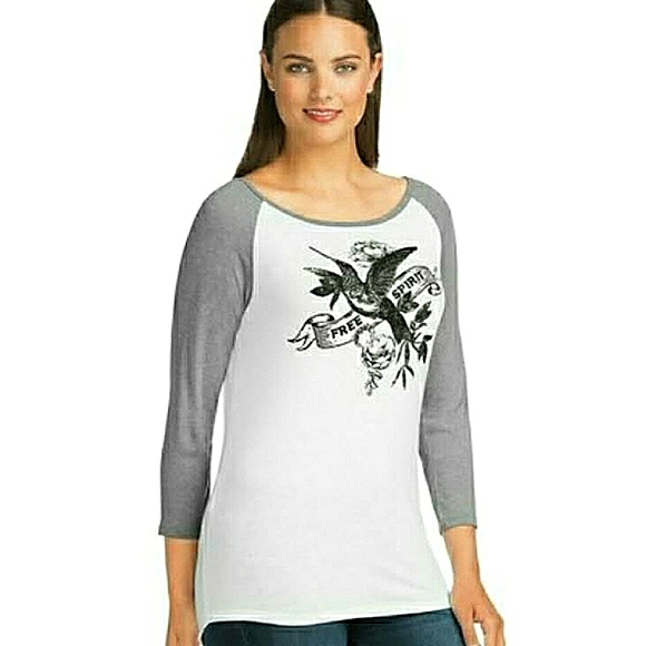 New Hanes Free Spirit Jersey Style Graphic Tee - Picture 8 of 8